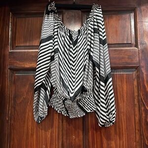 Michael Kors striped off the shoulder top